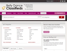 Tablet Screenshot of bellydanceclassifieds.com